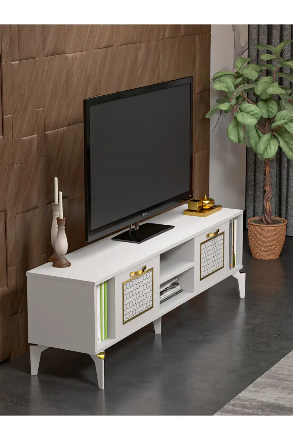 Tv Sehpası Ünitesi Tekli Orta Sehpa 3'Lü Zigon Sehpa Set Üç Ürün