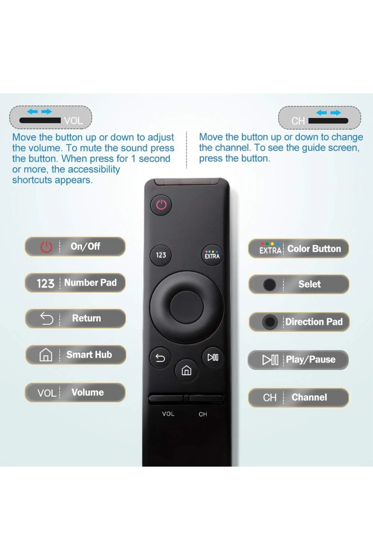 Tv Uzaktan Kumandası İçin  Uyumlu Evrensel, Samsung Tv'ler İçin Yedek Uzaktan Kumanda,