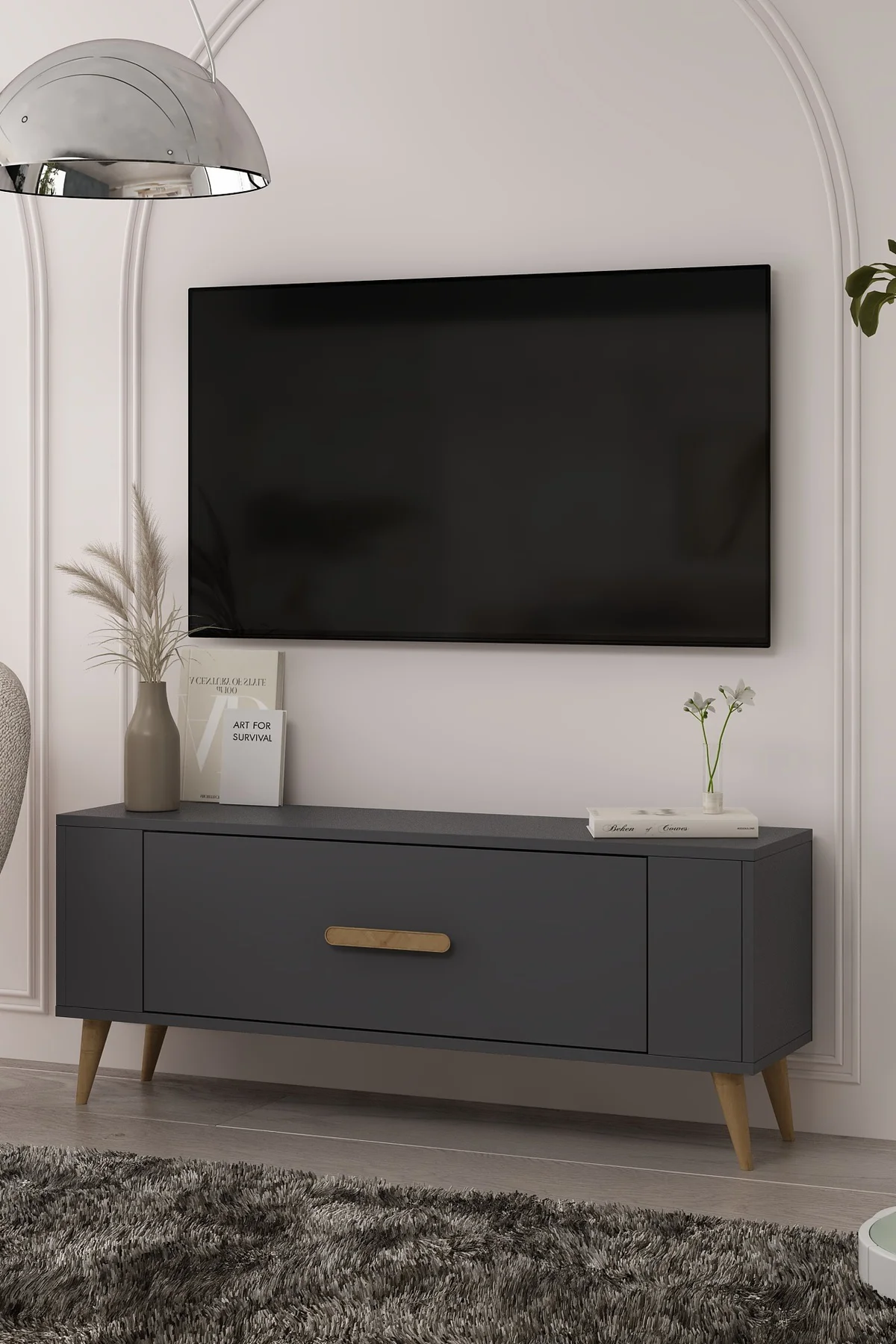 TV1338CT RETRO-128 TV SEHPASI ANTRASİT-SAFİRMEŞE
