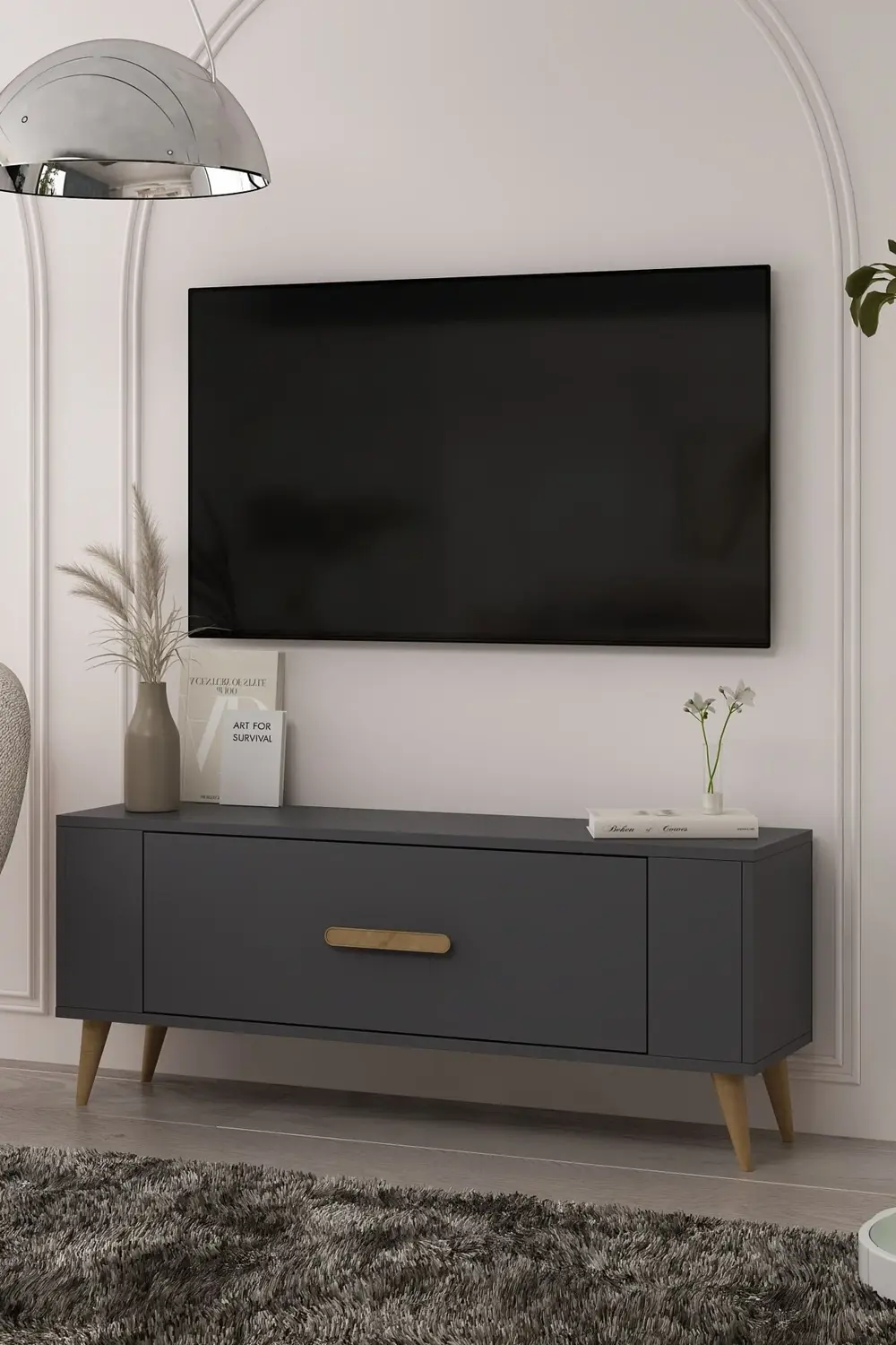 TV1338CT RETRO-128 TV SEHPASI ANTRASİT-SAFİRMEŞE