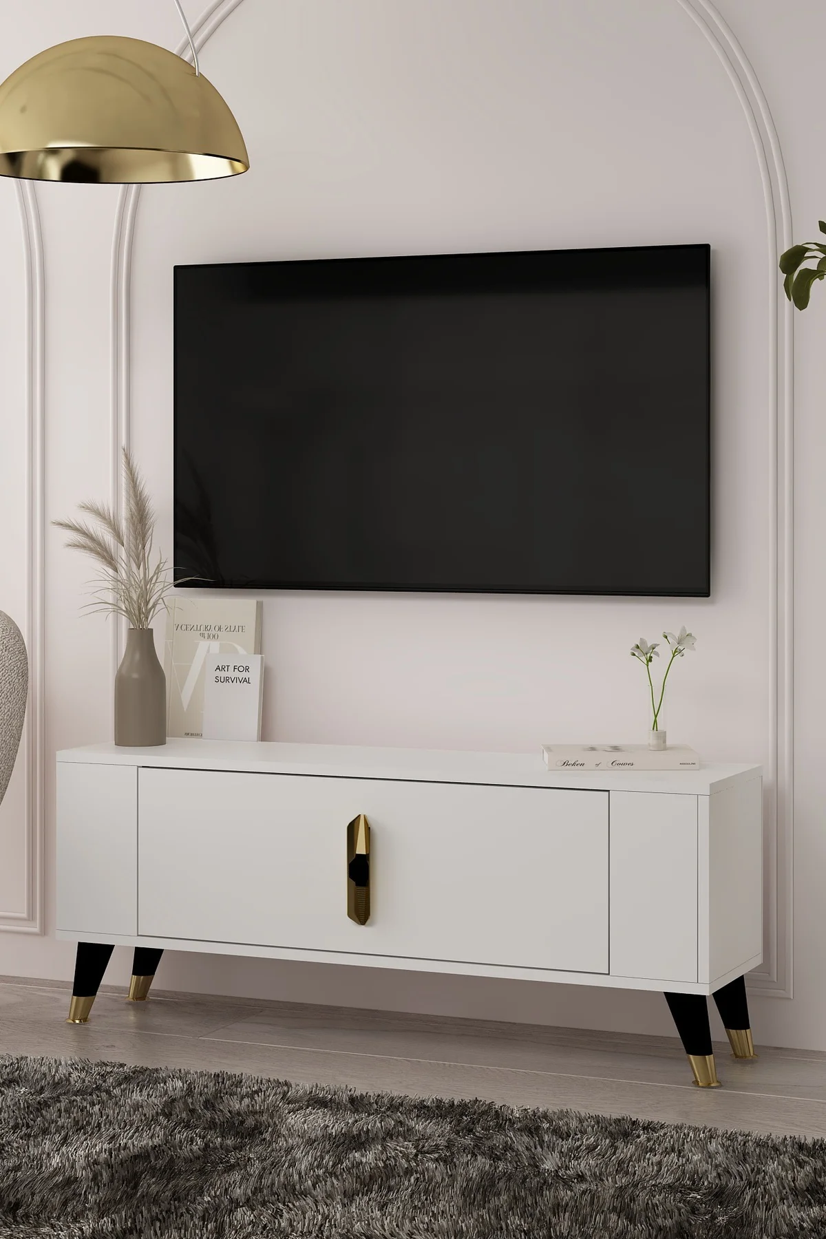 TV1368CT RETRO-32 TV SEHPASI BEYAZ-ALTIN-SİYAH TV1368CT RETRO-32 TV SEHPASI BEYAZ-ALTIN-SİYAH