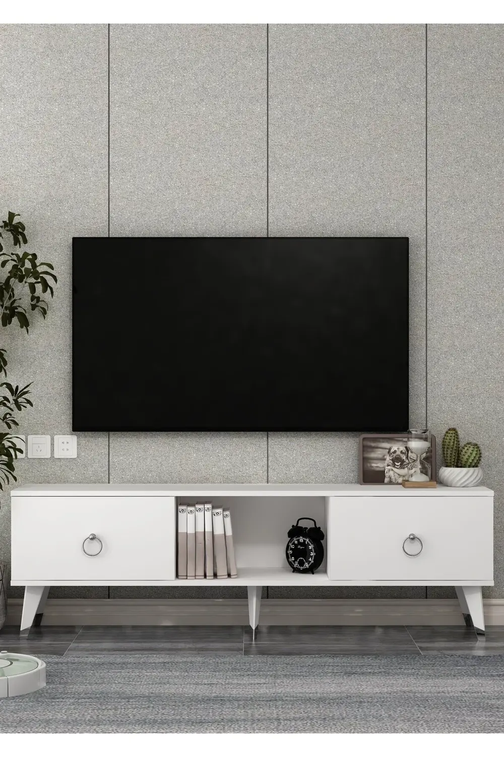 TV1385-1385-TV150-1 TV SEHPASI BEYAZ-GÜMÜŞ