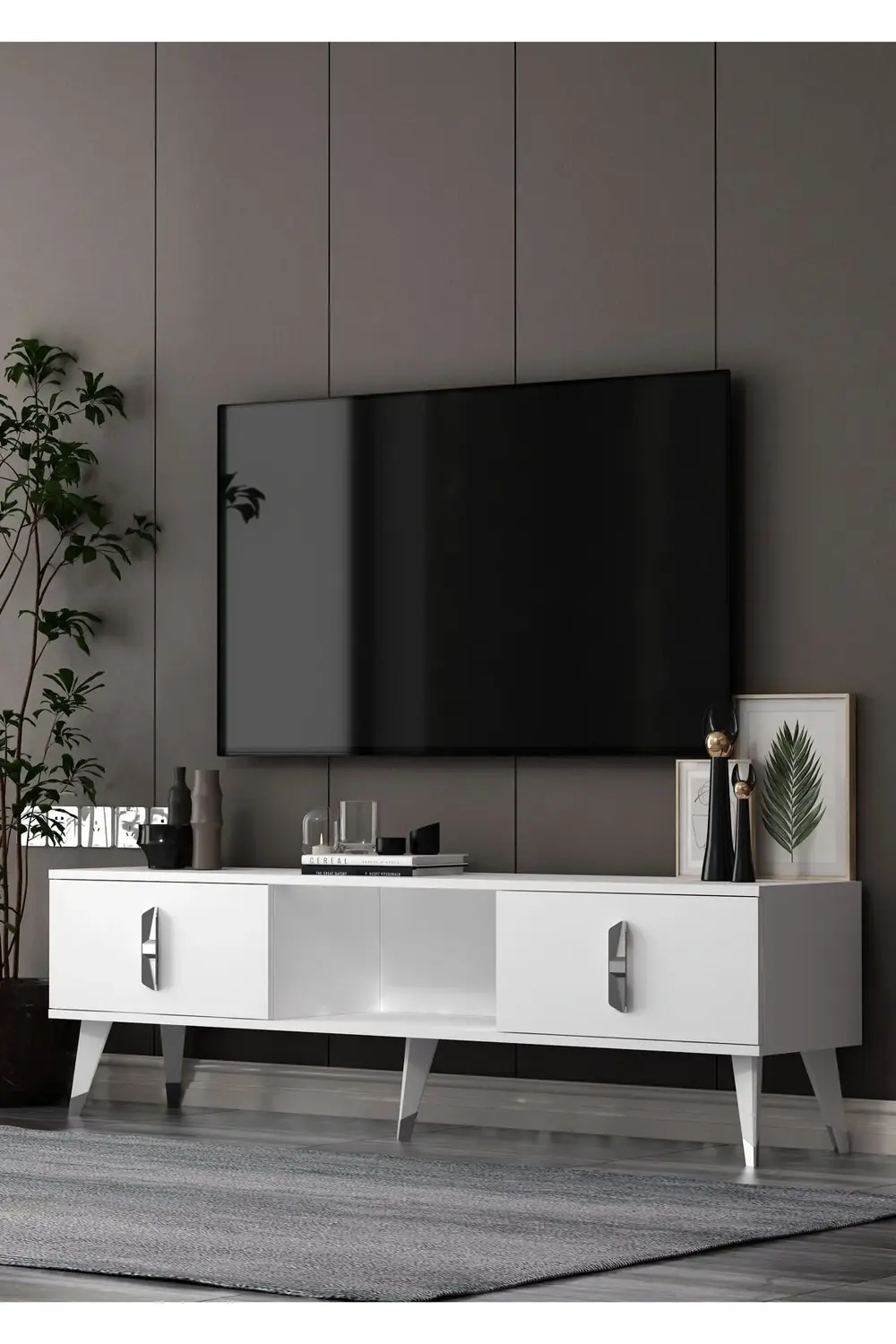 TV1395-1395-TV150-32 TV SEHPASI BEYAZ-GÜMÜŞ