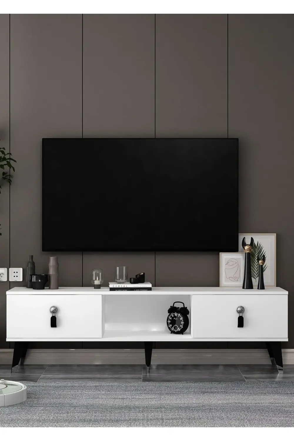 TV1396-1396-TV150-64 TV SEHPASI BEYAZ-SİYAH-GÜMÜŞ