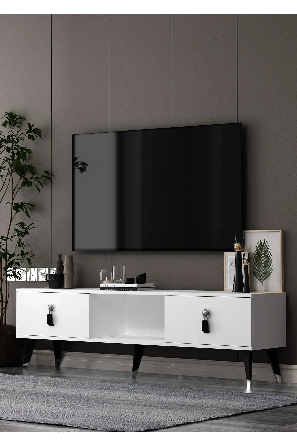 TV1396-1396-TV150-64 TV SEHPASI BEYAZ-GÜMÜŞ