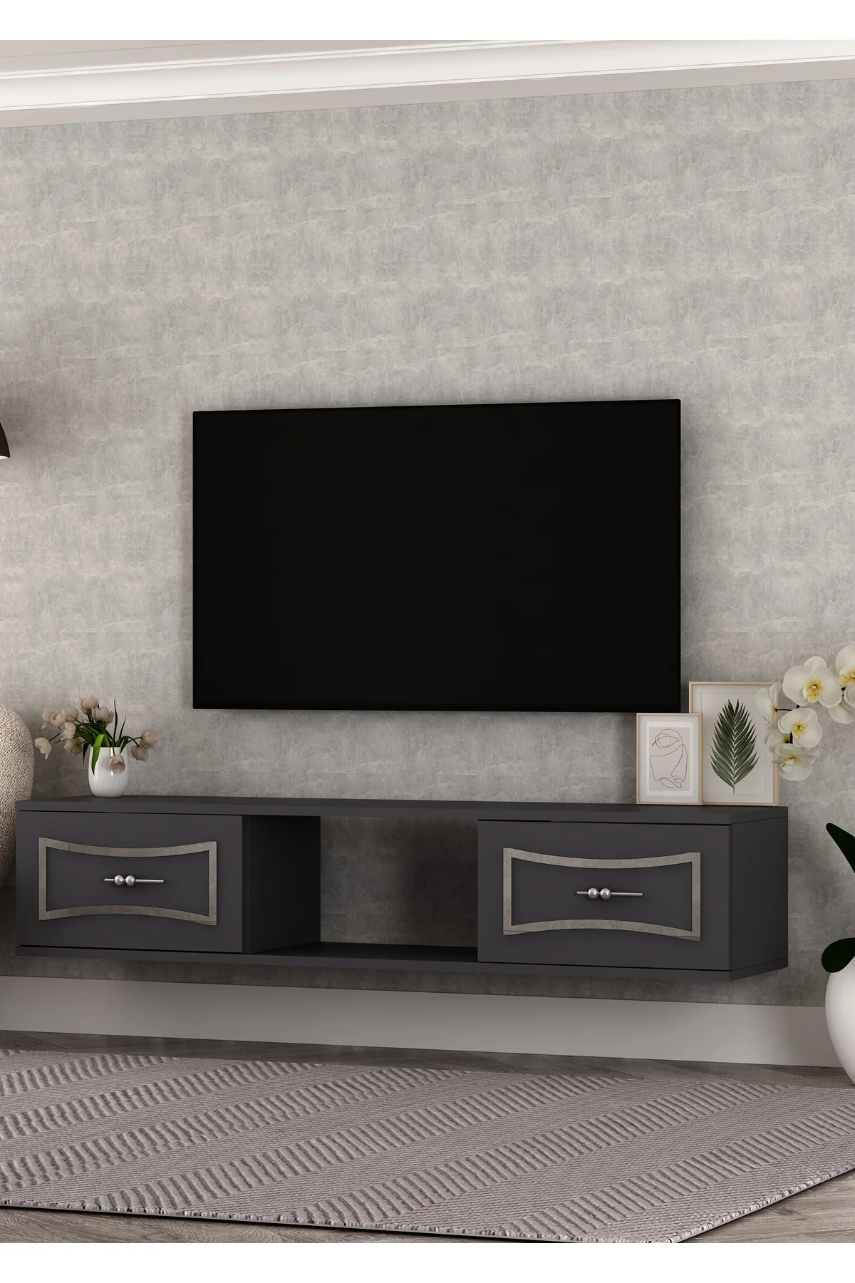 TV1401-1401-TV150-32 TV SEHPASI ANTRASİT-ALTIN