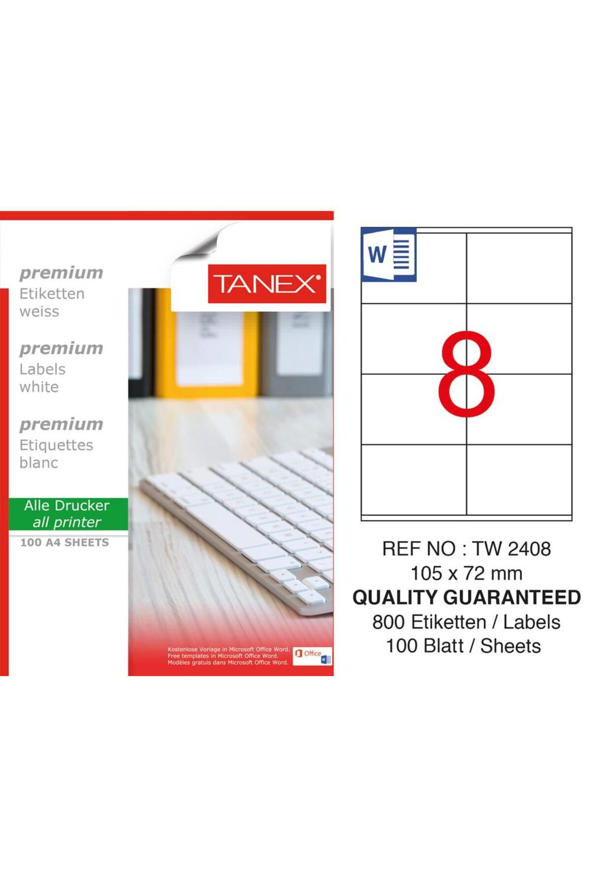Tanex Tw-2408 105 X 72Mm Laser Etiket