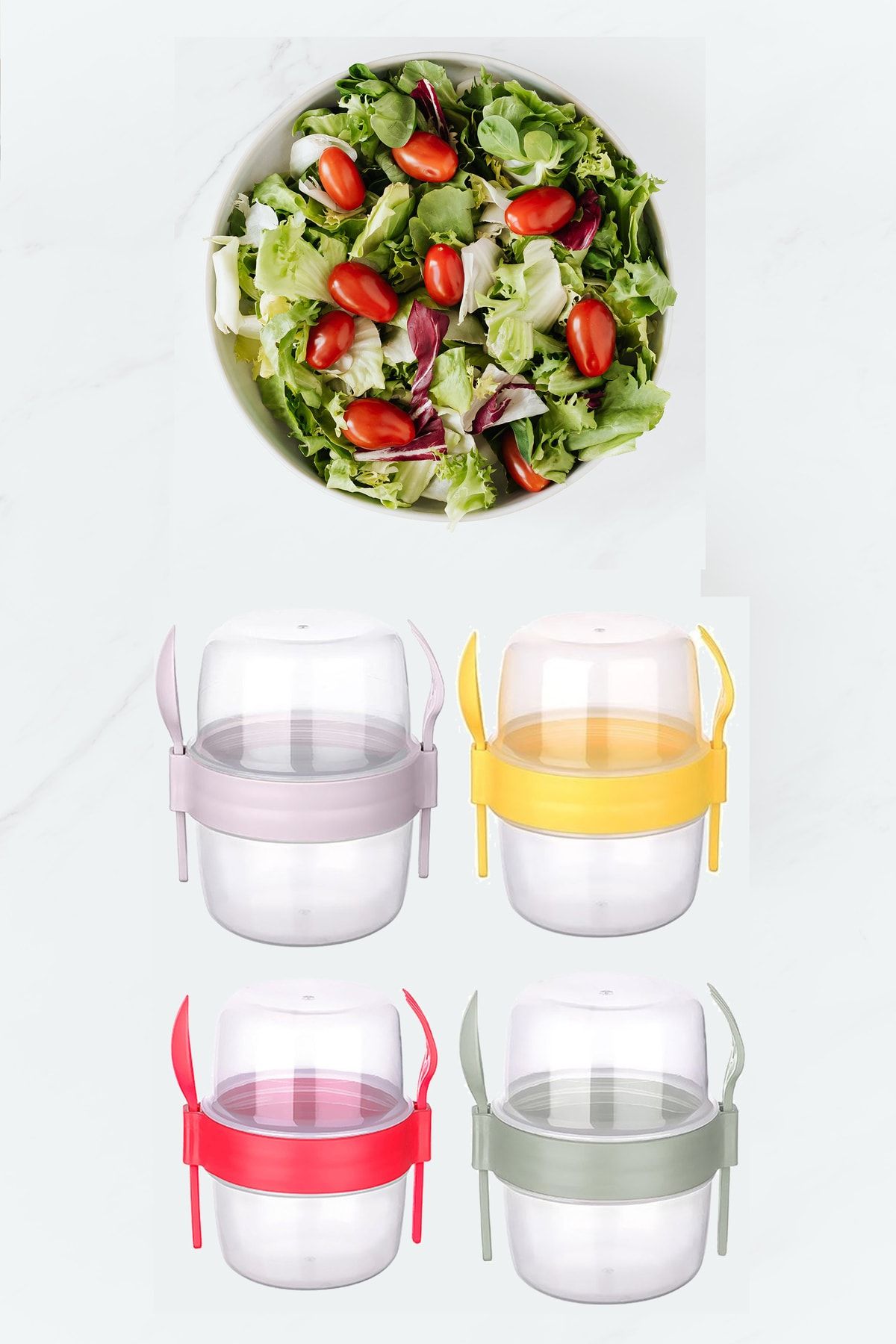 Transformacion Twincup 4 Lü Set 500 Ml Sizdirmaz Mama Atiştirmalik Yoğurt Kabi