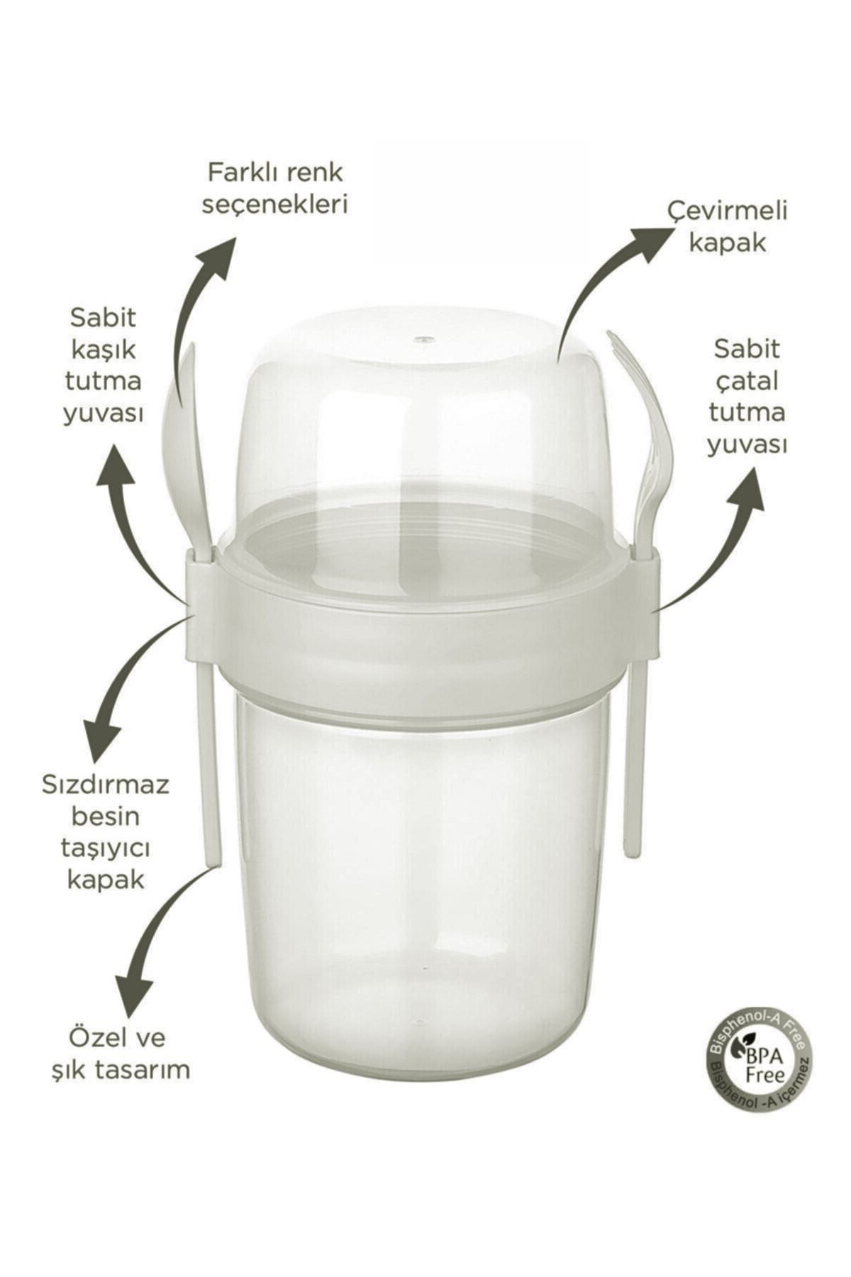 Transformacion Twincup 500 Ml Sizdirmaz Mama Atiştirmalik Yoğurt Kabi Yeşil