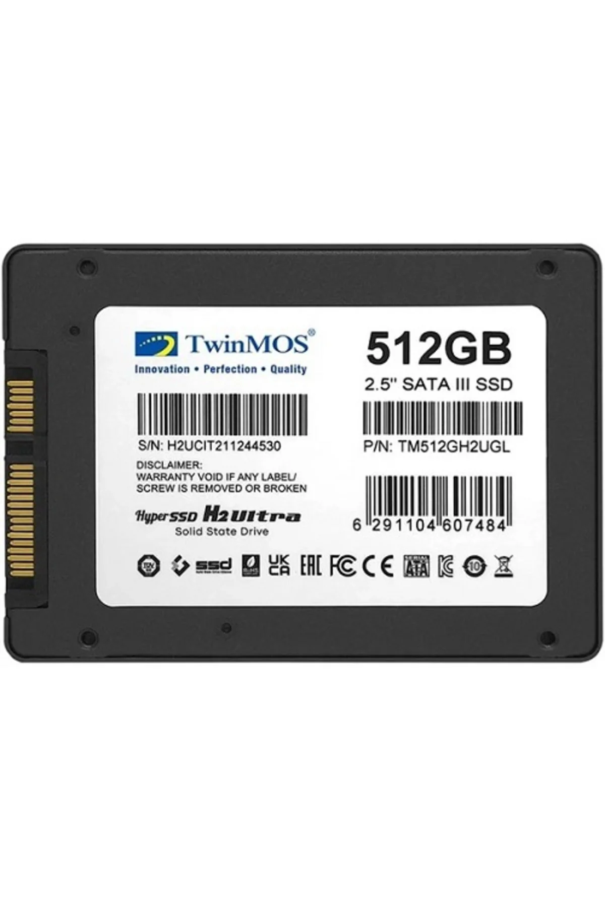 TwinMOS 2.5 512GB SATA3 580Mb-550Mb/s SSD DISK TM512GH2UGL