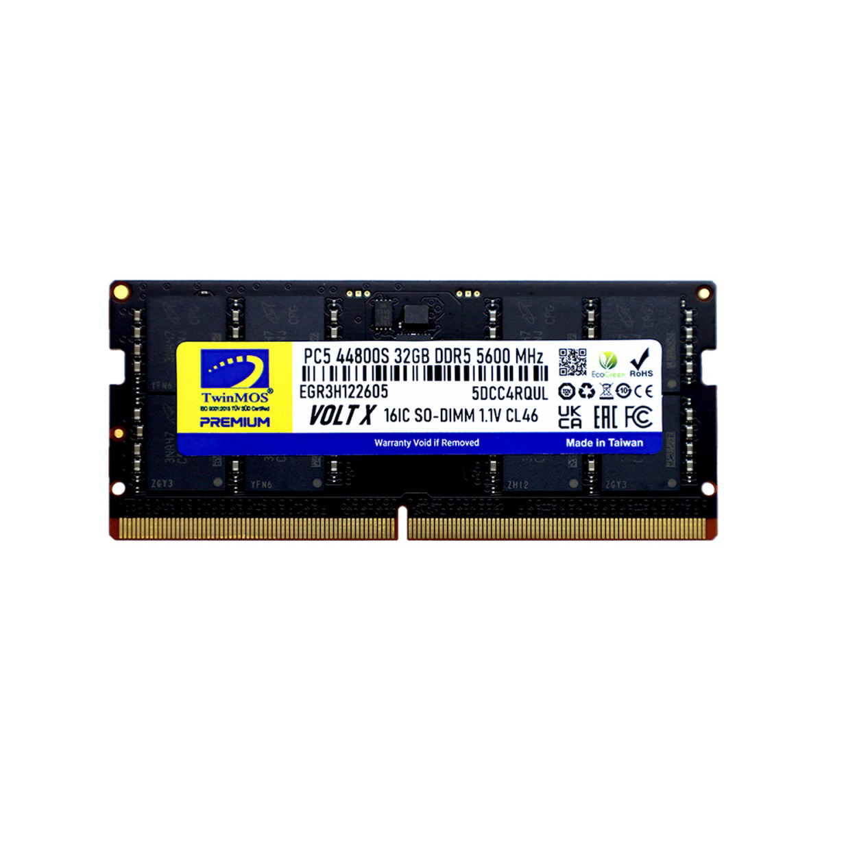 Twinmos  Sodimm 32Gb 5600Mhz Ddr5 Cl46 Notebook Bellek (Tmd532gb56