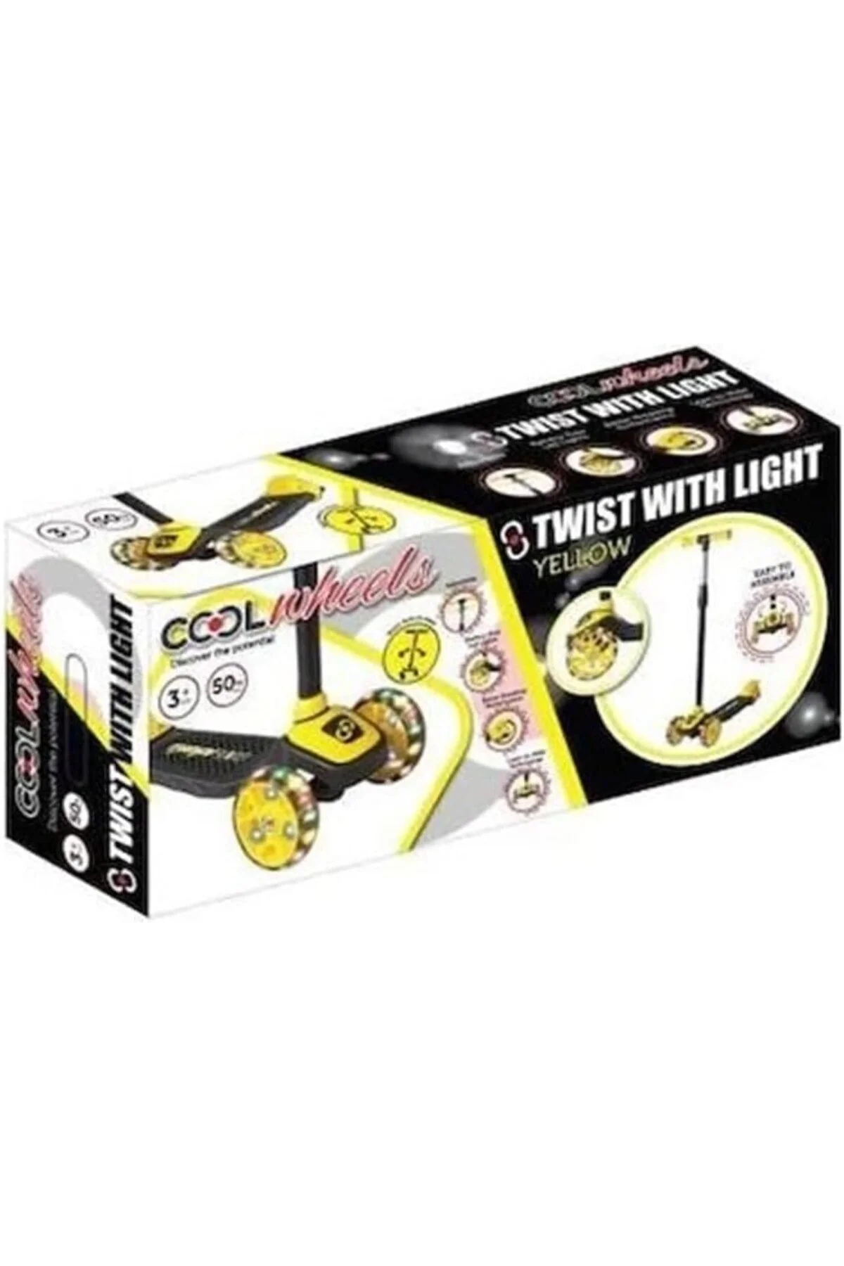 Twist Işıklı 3 Tekerlekli Scooter Sarı (Sarı)
