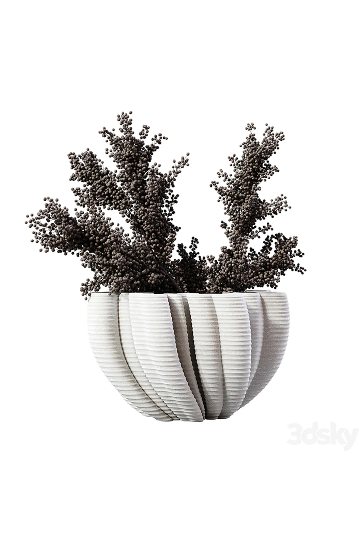 Twist Modern Vazo Büyük Boy 20 CM Sert Plastik Dekoratif Modern Vazo