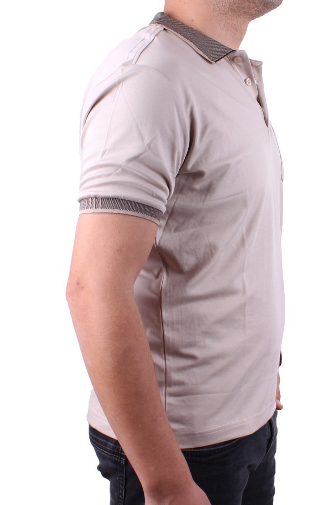 Twister Jeans Twister 2304 Bej Günlük Kısa Kol Normal Kesim Pamuklu Polo Yaka E