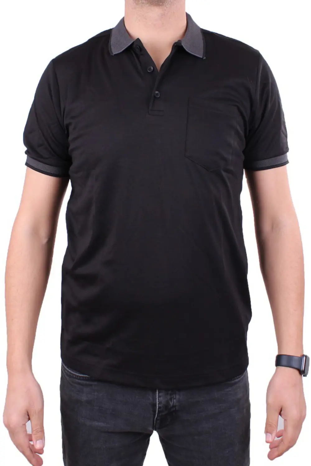 Twister 2304 Siyah Günlük Kısa Kol Normal Kesim Pamuklu Polo Yaka