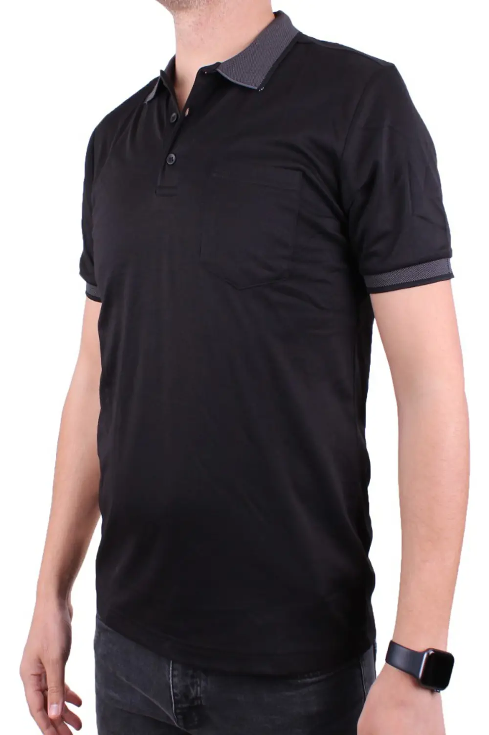 Twister 2304 Siyah Günlük Kısa Kol Normal Kesim Pamuklu Polo Yaka