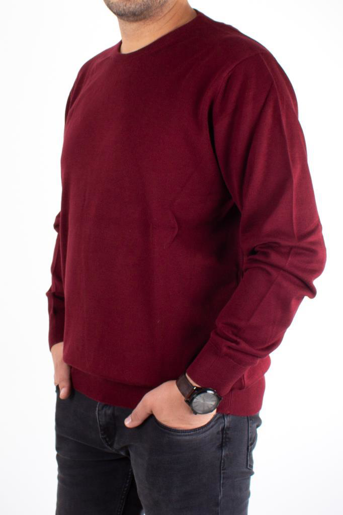 Twister Jeans Twister 3621 Bordo Bisiklet Yaka Büyük Beden Erkek Kazak