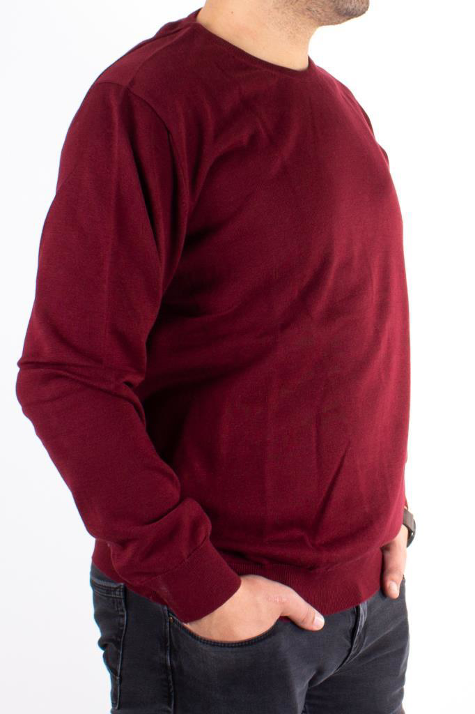 Twister Jeans Twister 3621 Bordo Bisiklet Yaka Büyük Beden Erkek Kazak