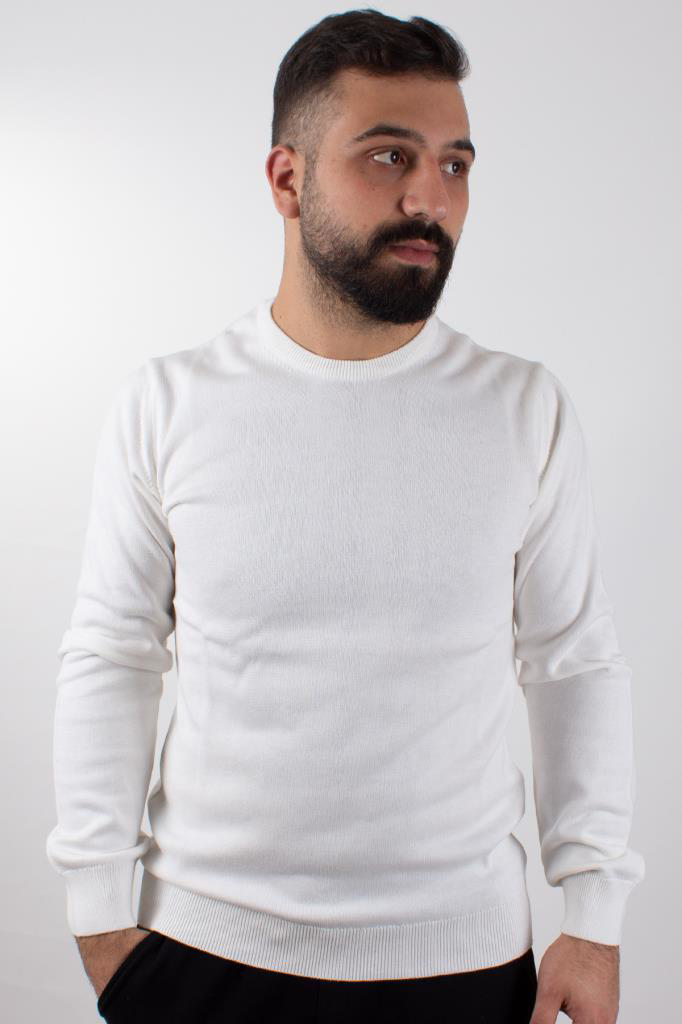 Twister Jeans Twister 3621 Ekru Bisiklet Yaka Erkek Kazak