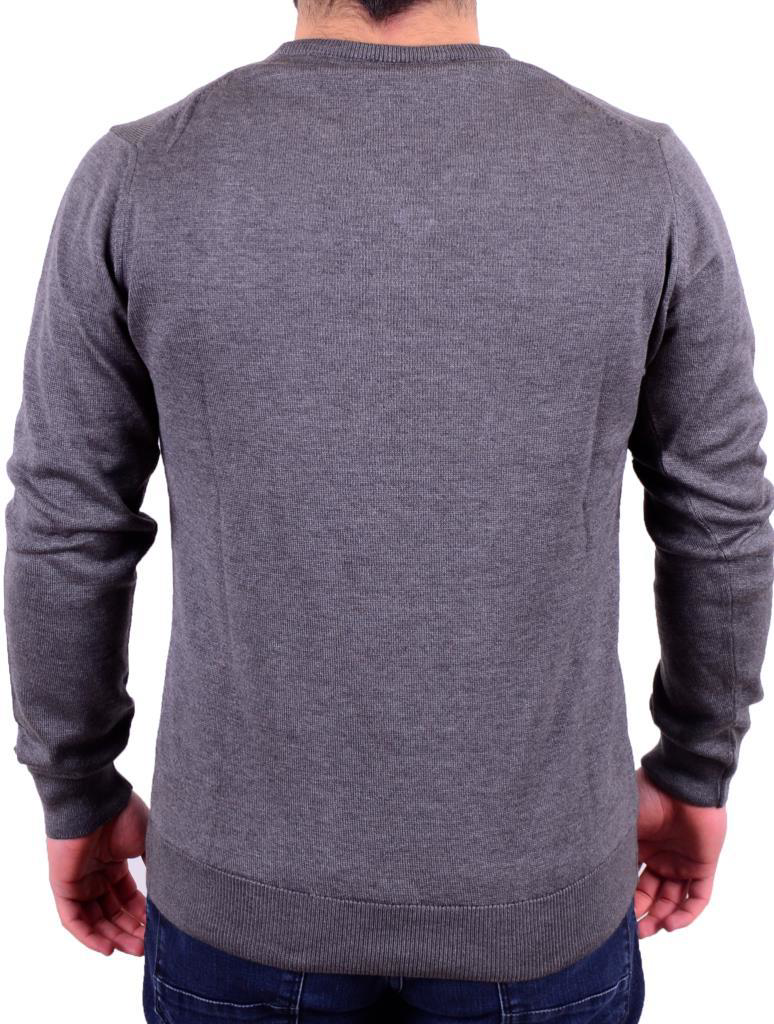 Twister Jeans Twister 3622 Gri Melanj V Yaka Erkek Kazak