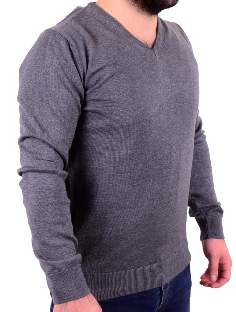 Twister Jeans Twister 3622 Gri Melanj V Yaka Erkek Kazak