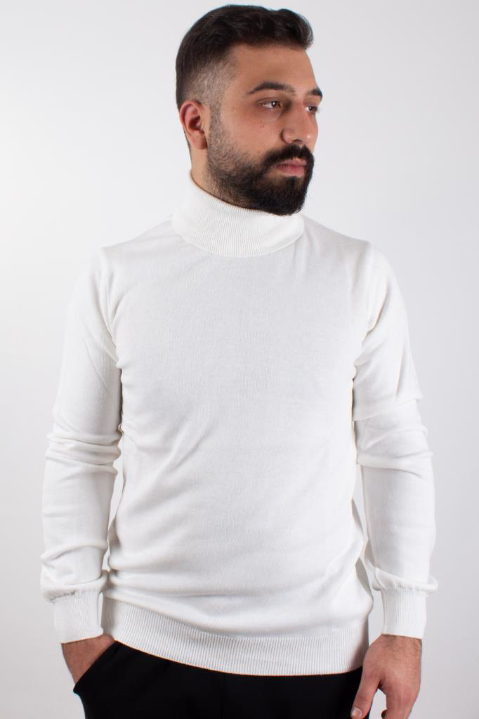 Twister Jeans Twister 3623 Ekru Balıkçı Yaka Erkek Kazak