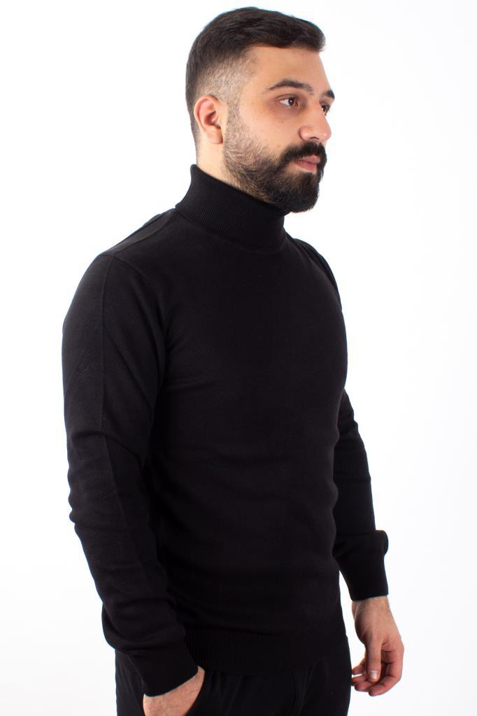 Twister Jeans Twister 3623 Siyah Balıkçı Yaka Erkek Kazak