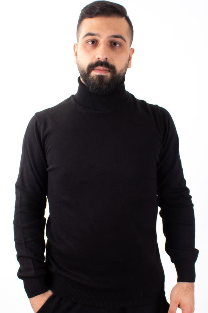 Twister Jeans Twister 3623 Siyah Balıkçı Yaka Erkek Kazak