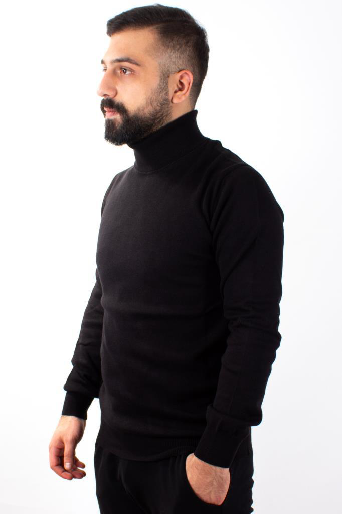 Twister Jeans Twister 3623 Siyah Balıkçı Yaka Erkek Kazak