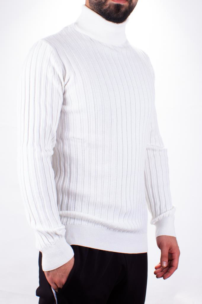 Twister Jeans Twister 3625 Ekru Balıkçı Yaka Erkek Kazak