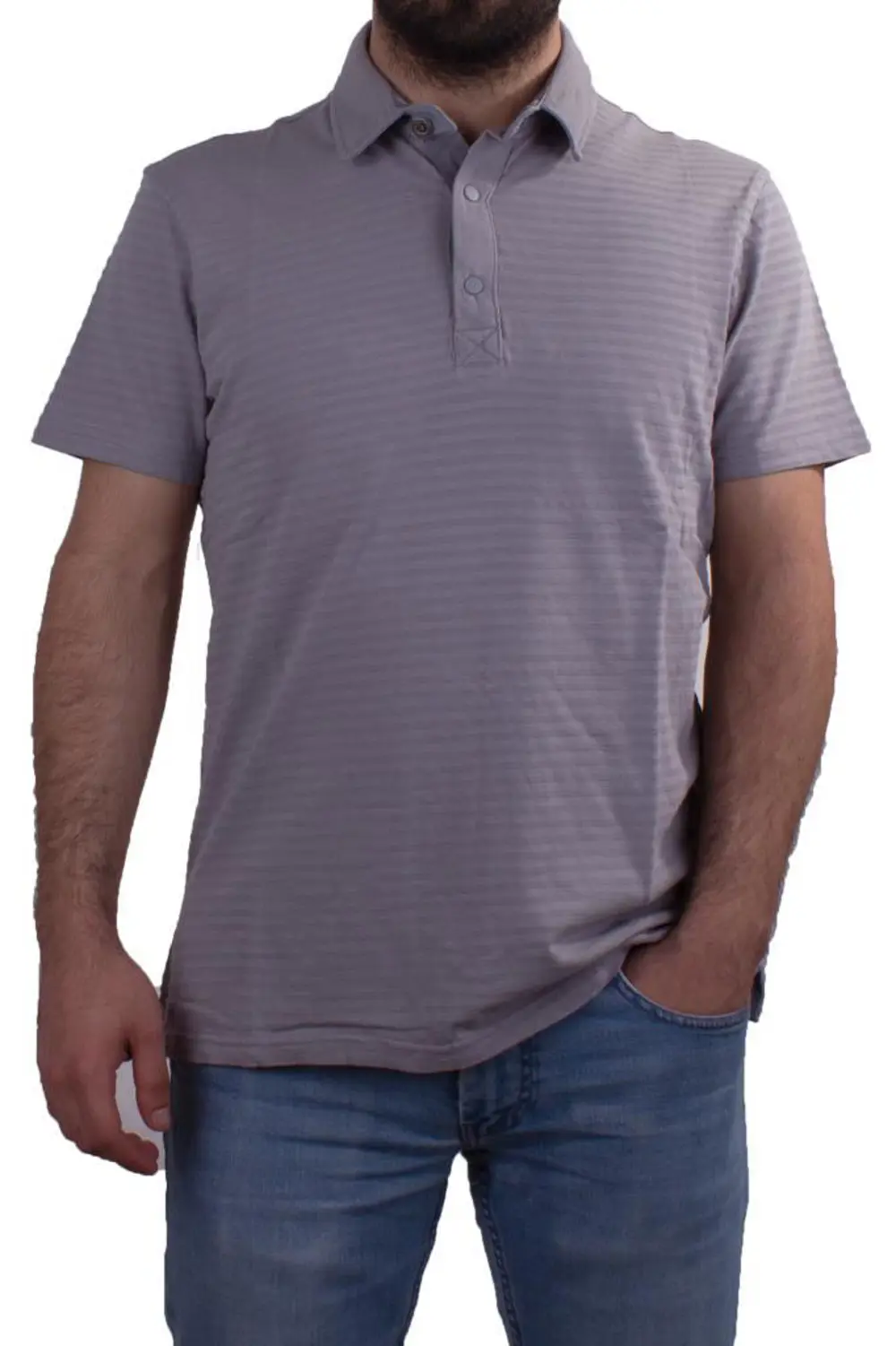 Twister Jeans 2214 Gri Polo Yaka Erkek T-Shirt