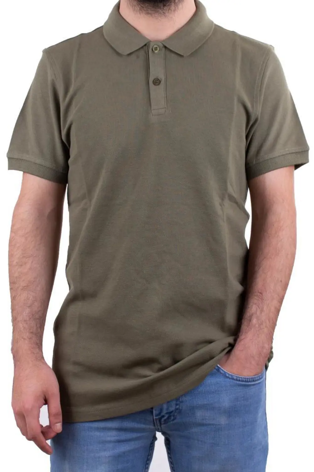 Twister Jeans 2277 Haki Polo Yaka Erkek T-Shirt