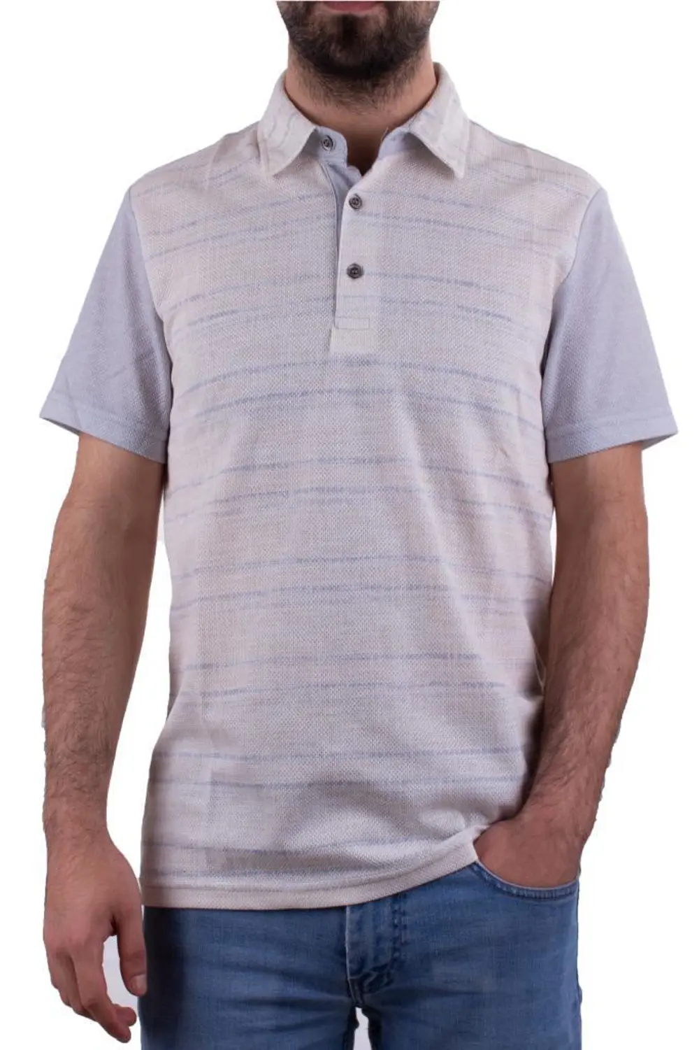 Twister Jeans 2281 Gri Polo Yaka Erkek T-Shirt