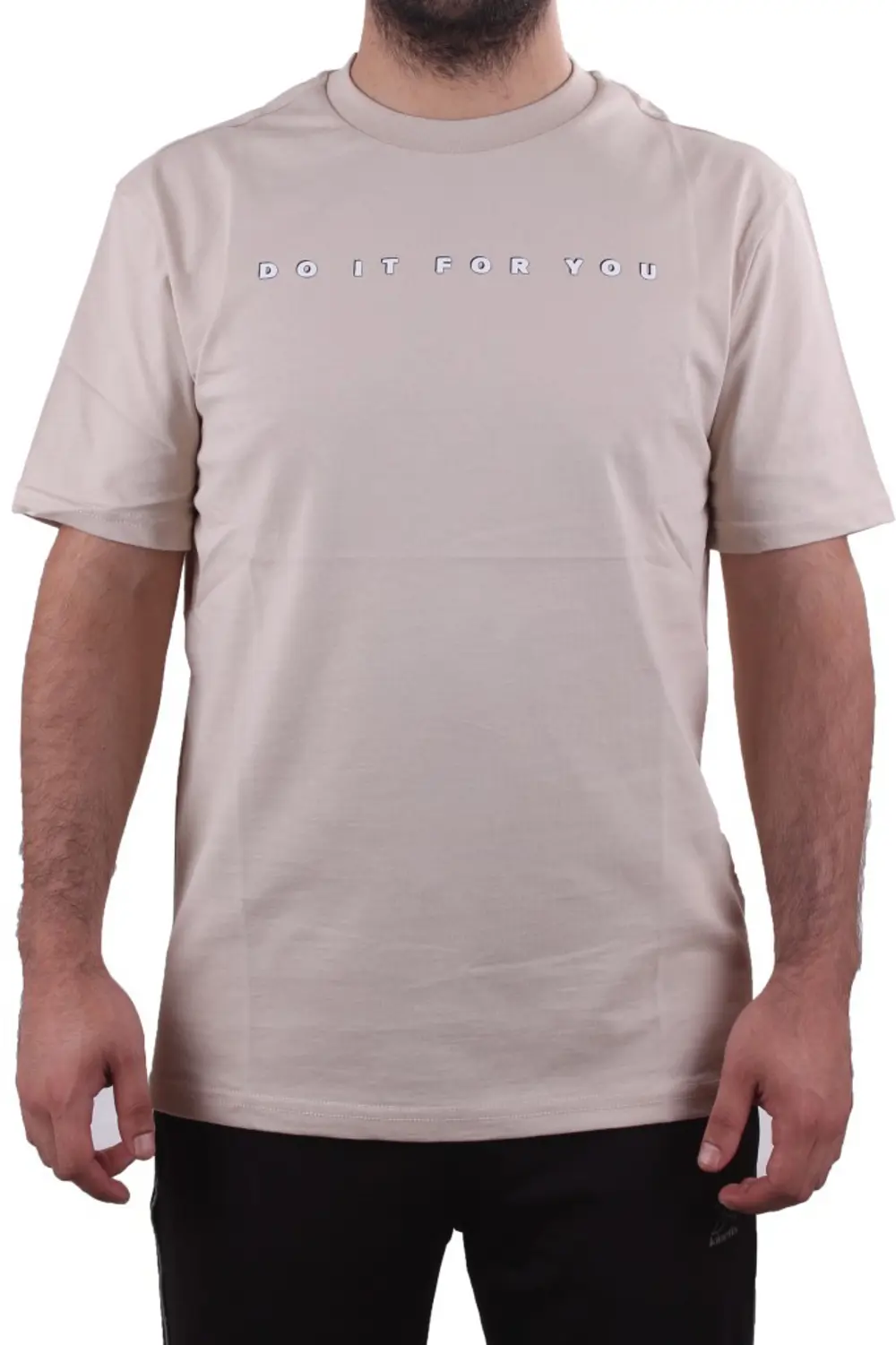 Twister Jeans 2323 Bej Günlük Pamuklu Baskılı Bisiklet Yaka Erkek