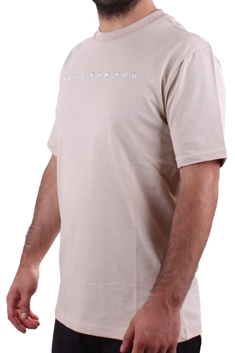 Twister Jeans 2323 Bej Günlük Pamuklu Baskılı Bisiklet Yaka Erkek