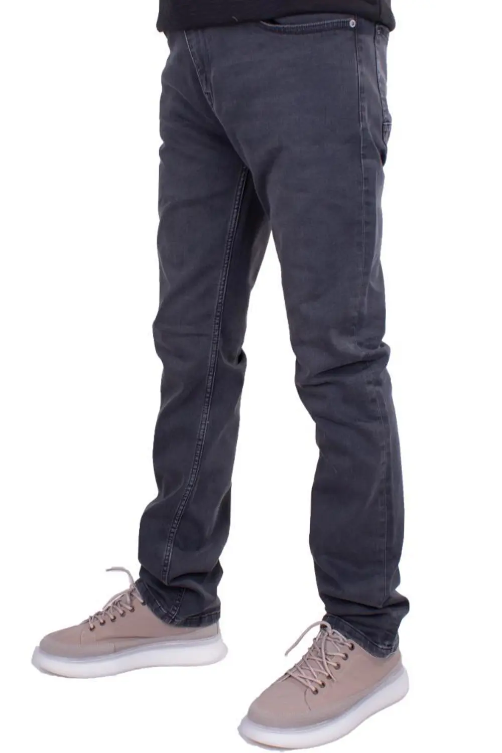 Twister Martin 744-02 Gri Normal Bel Normal Paça Erkek Jeans Pant