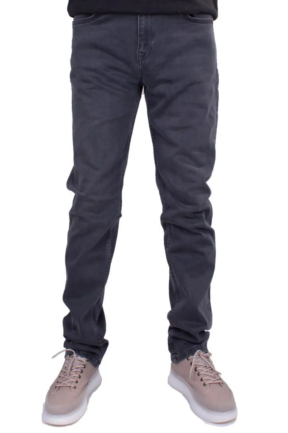 Twister Martin 744-02 Gri Normal Bel Normal Paça Erkek Jeans Pant