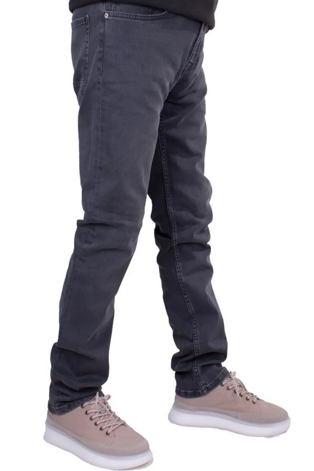 Twister Martin 744-02 Gri Normal Bel Normal Paça Erkek Jeans Pant