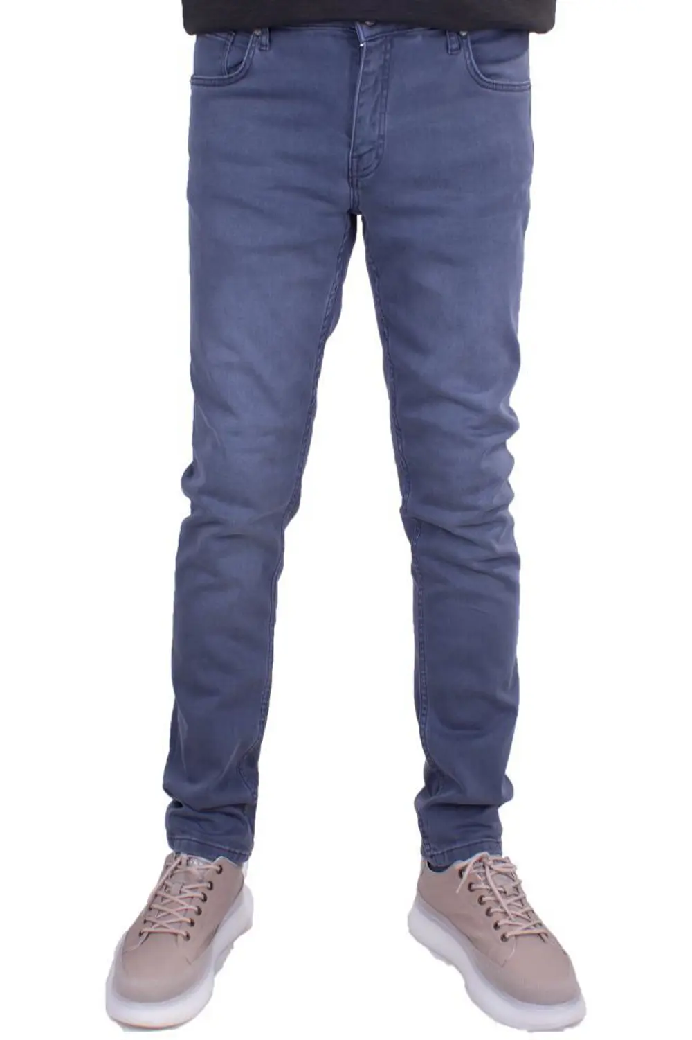 Twister Panama 748-04 Gri Düşük Bel Dar Paça Erkek Jeans Pantolon