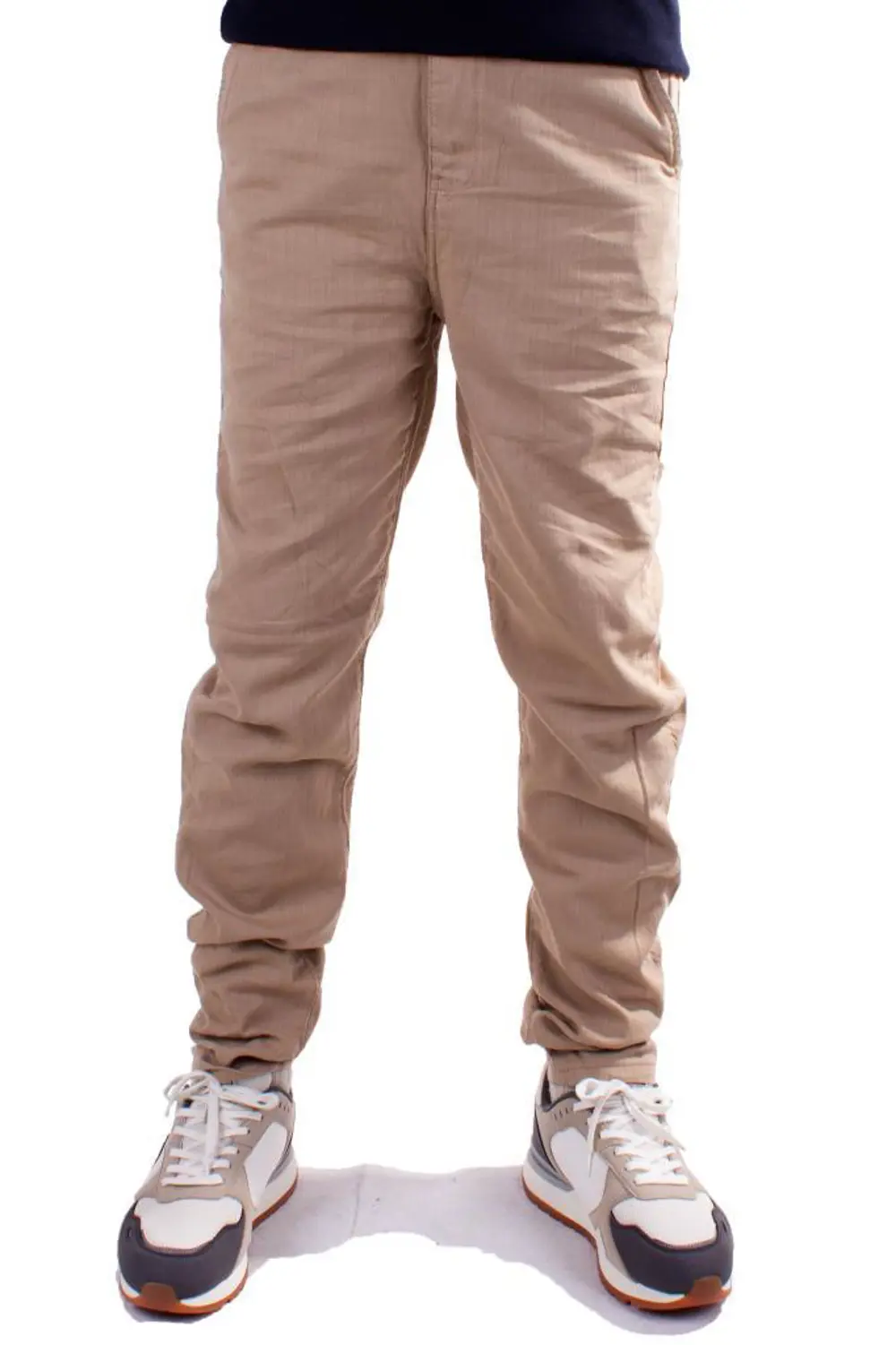 Twister Slim Jogger-011 Bej Yüksek Bel Dar Paça Erkek Keten Panto Twister Slim Jogger-011 Bej Yüksek Bel Dar Paça Erkek Keten Panto