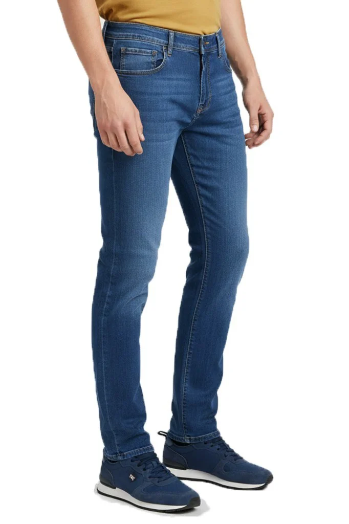 Twister Vegas 132-309 Mavi Yüksek Bel Rahat Paça Erkek Jeans Pant