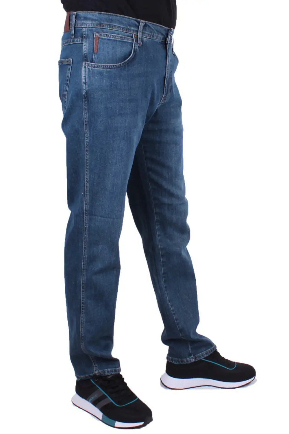Twister Vegas 132-310 Mavi Yüksek Bel Rahat Paça Erkek Jeans Pant