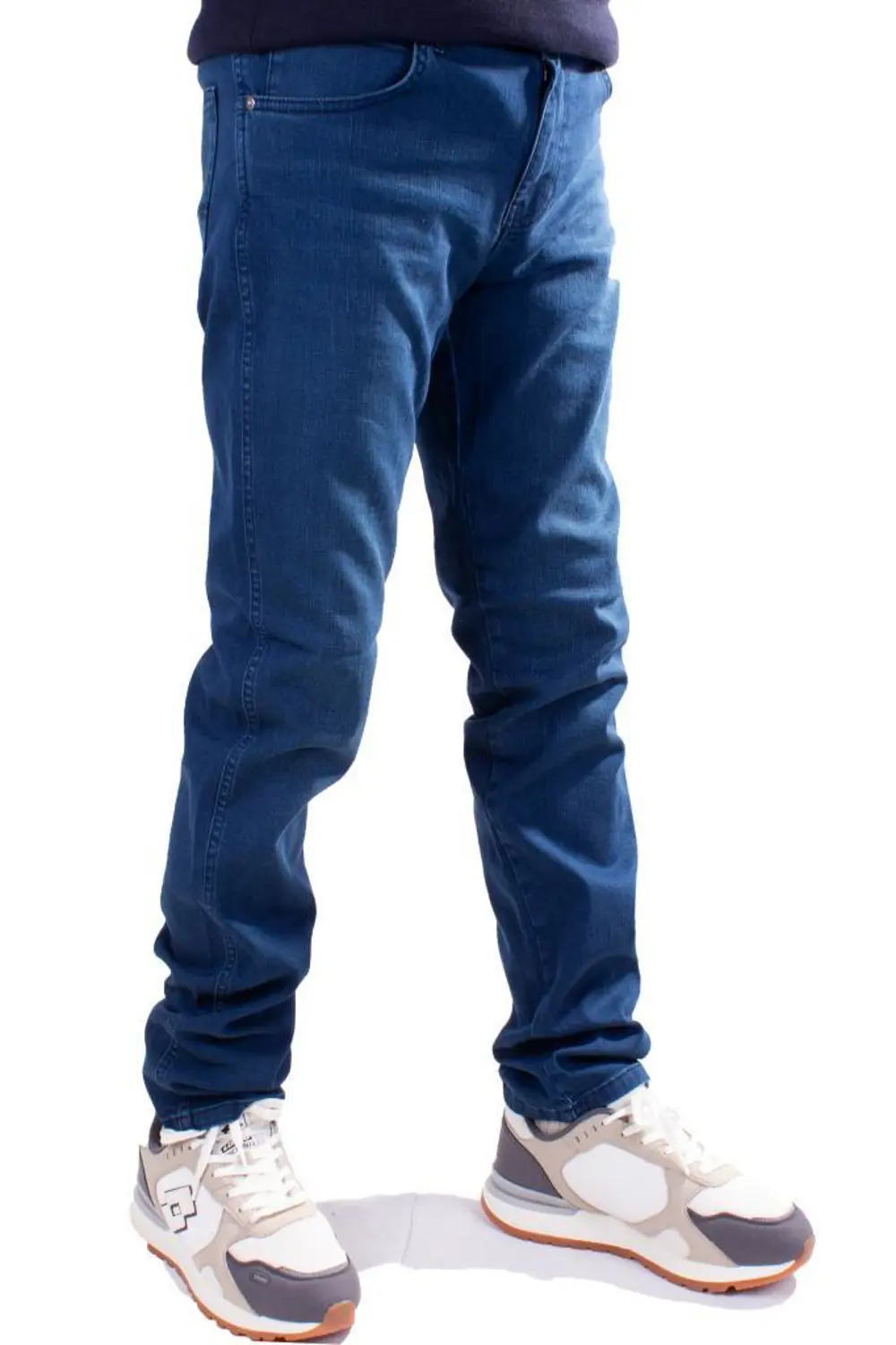 Twister Vegas 724-02 Mavi Yüksek Bel Rahat Paça Erkek Jeans Panto