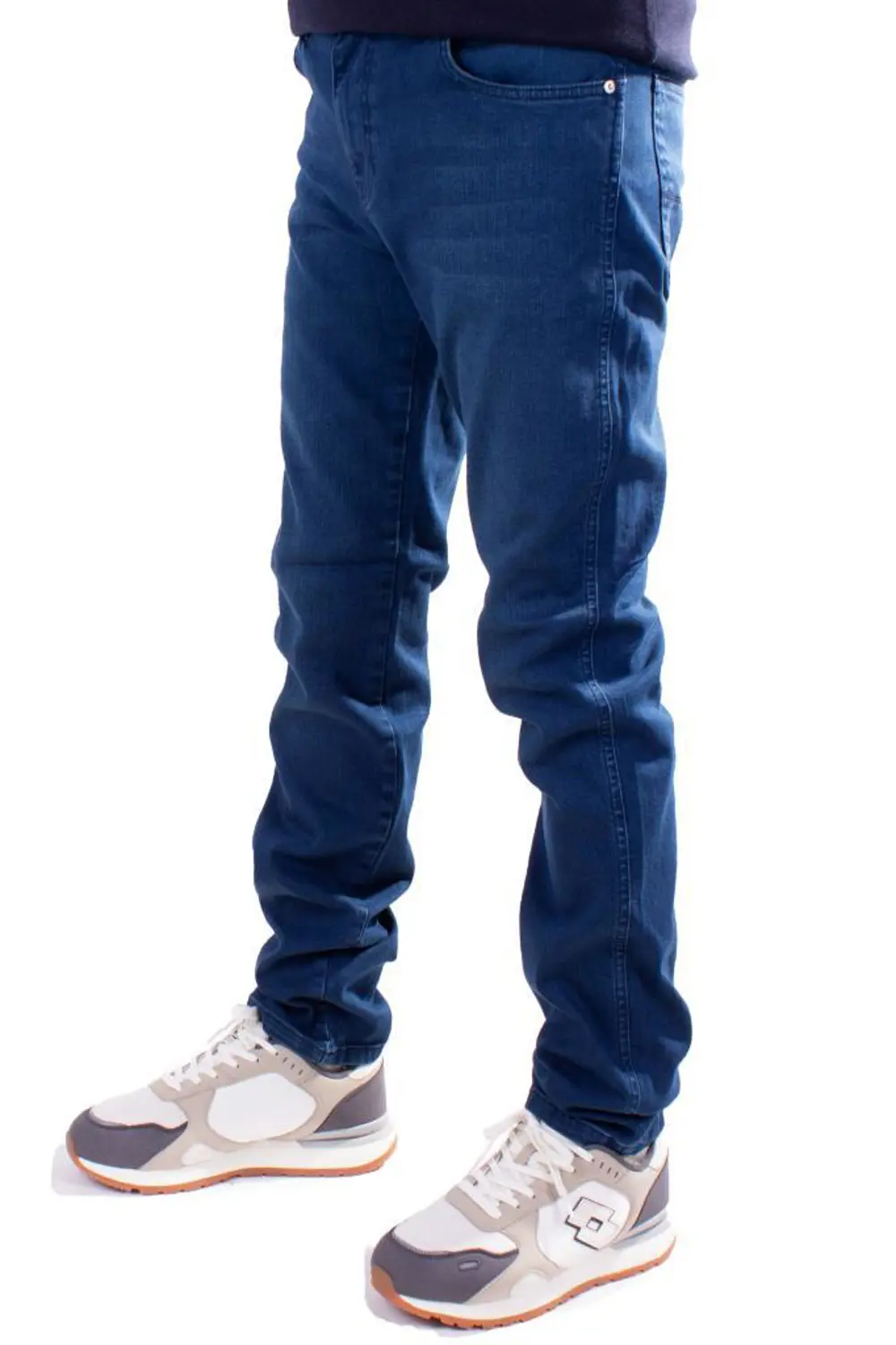 Twister Vegas 724-02 Mavi Yüksek Bel Rahat Paça Erkek Jeans Panto