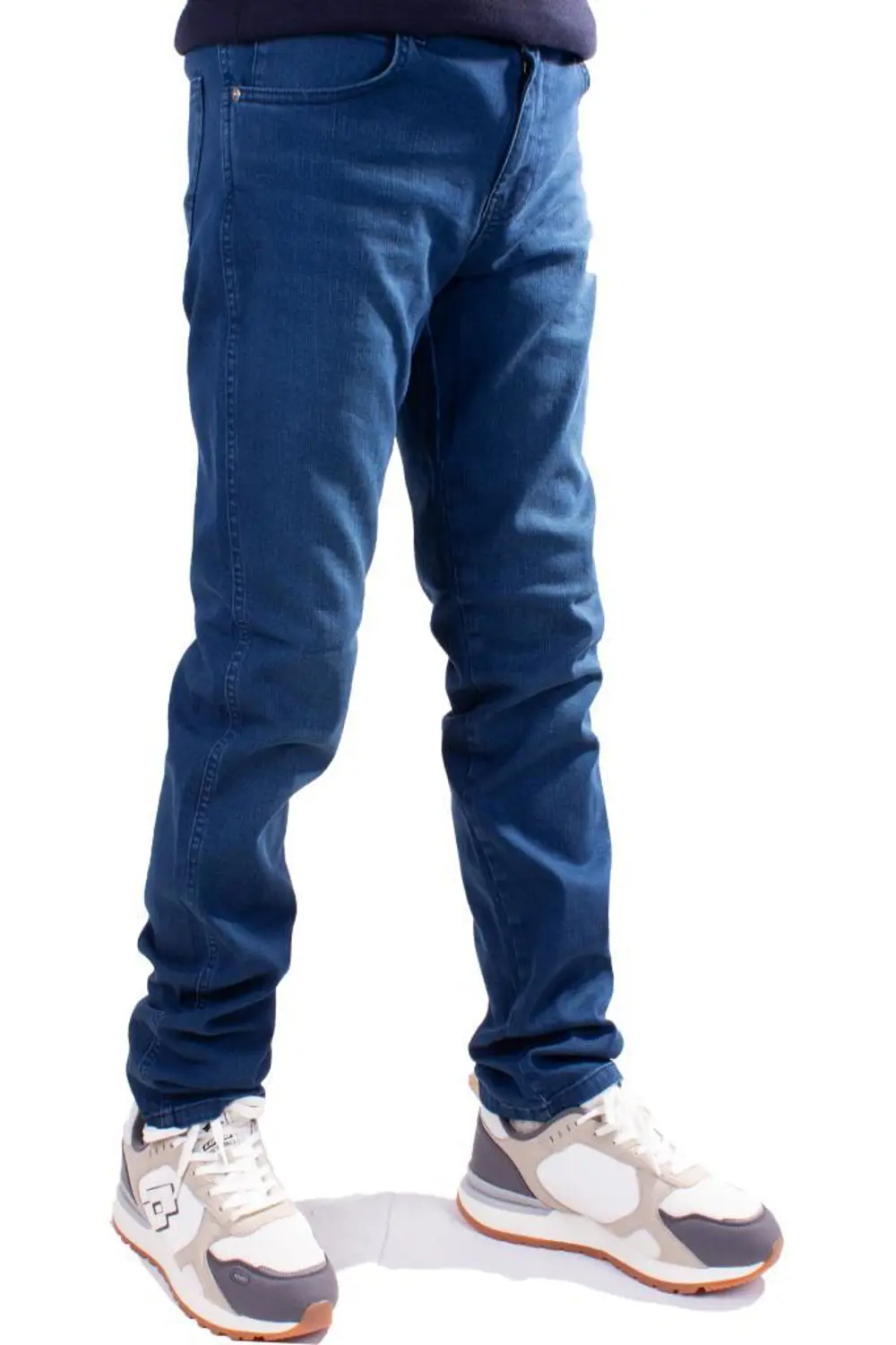 Twister Vegas 724-02 Mavi Yüksek Bel Rahat Paça Erkek Jeans Panto