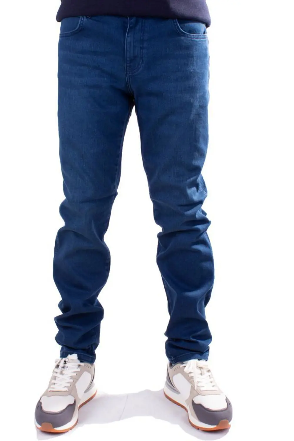 Twister Vegas 724-02 Mavi Yüksek Bel Rahat Paça Erkek Jeans Panto