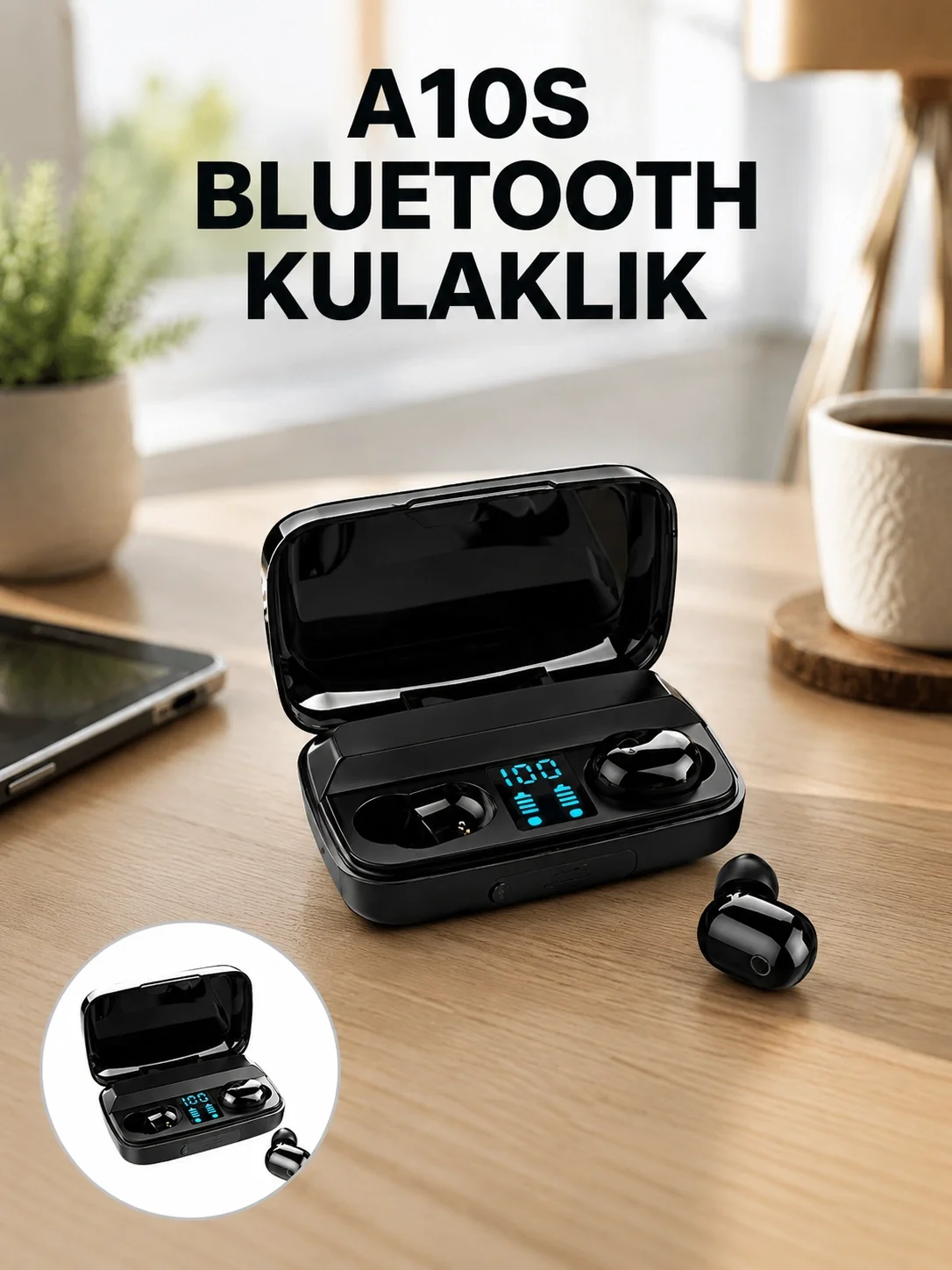 TWS A10s Bluetooth 5.0 Kulaklık – Yüksek Ses Kalitesi, Ergonomik,