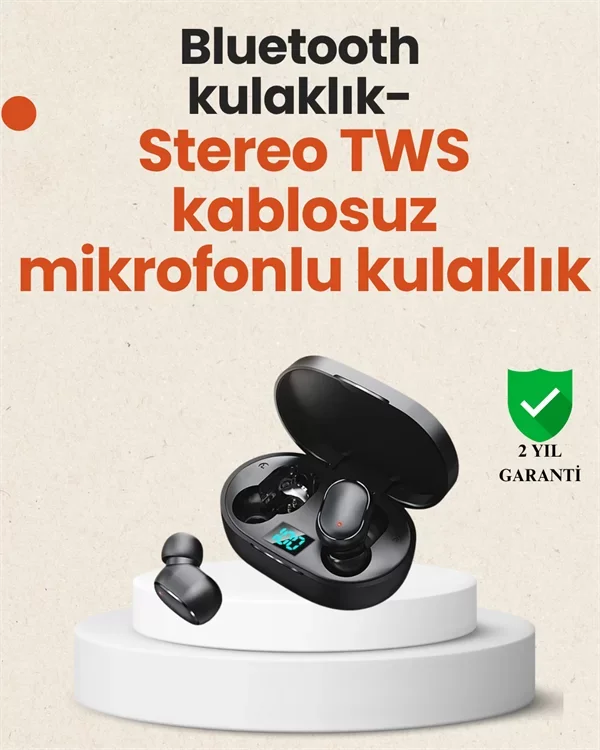 TWS Bluetooth Kulaklık Kulak İçi Kablosuz Dijital Göstergeli Çağr