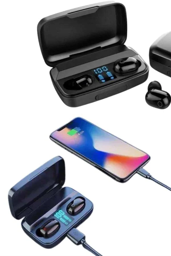 TWS Bluetooth Kulaklık 5.0 Dokunmatik Kontrol ve 1800mAh Şarj Kutusu - Kompakt Tasarım