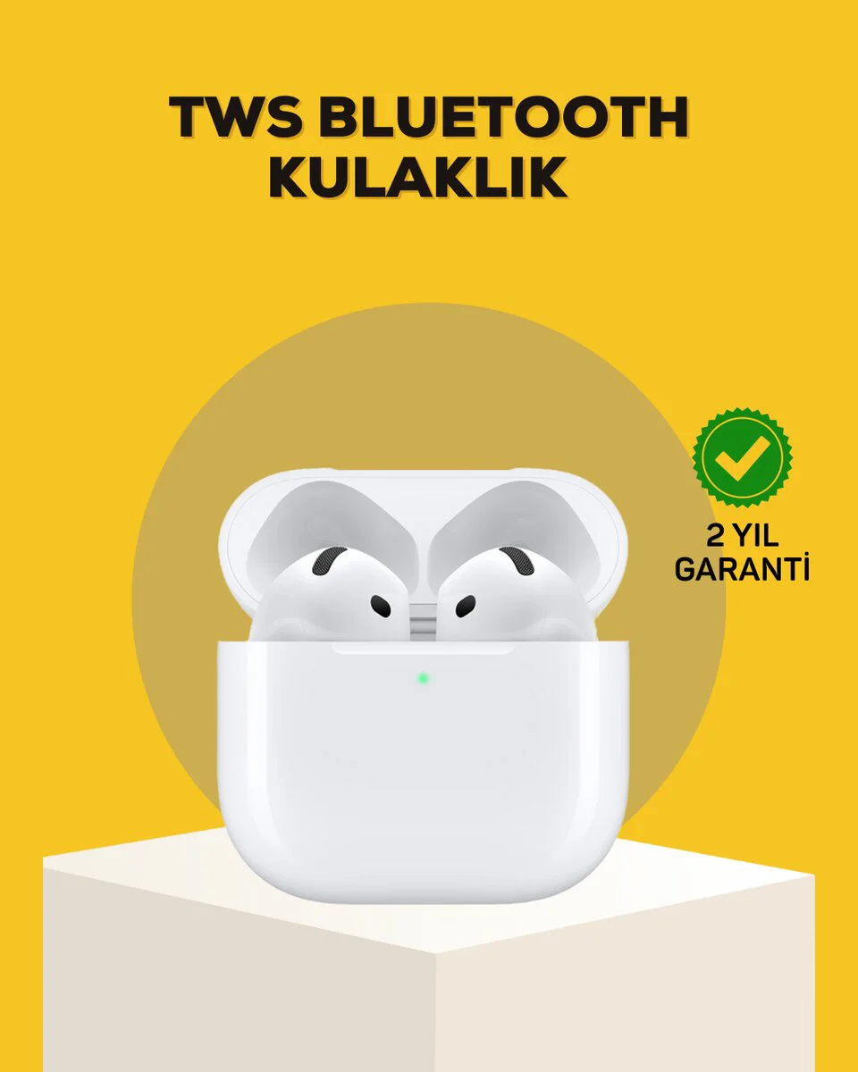 TWS Bluetooth Kulaklık - Gürültü Önleyici, iPhone Uyumlu ve IPX4 Su Geçirmez Kulaklık